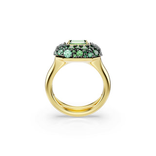 Sublima cocktail ring, Octagon cut, Green, 18K gold finish