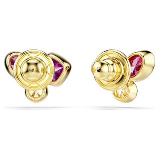 Imber stud earrings, Mixed cuts, Multicolored, 18K gold finish