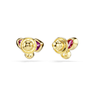 Imber stud earrings, Mixed cuts, Multicolored, 18K gold finish