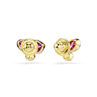 Imber stud earrings, Mixed cuts, Multicolored, 18K gold finish