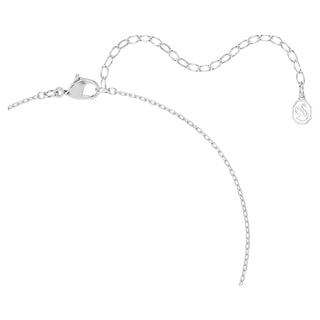 Millenia pendant, Cushion cut, Blue, Rhodium plated