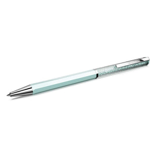 Crystalline ballpoint pen, Blue lacquered, Chrome plated
