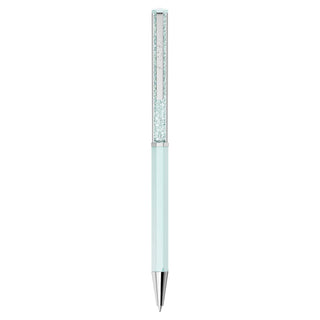 Crystalline ballpoint pen, Blue lacquered, Chrome plated