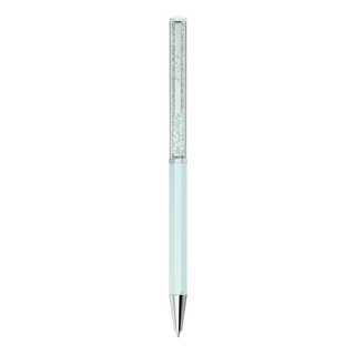 Crystalline ballpoint pen, Blue lacquered, Chrome plated
