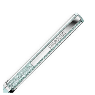 Crystalline ballpoint pen, Blue lacquered, Chrome plated