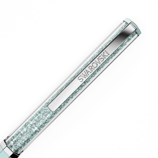 Crystalline ballpoint pen, Blue lacquered, Chrome plated