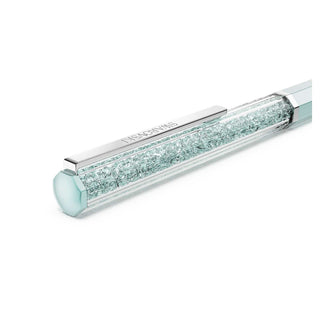 Crystalline ballpoint pen, Blue lacquered, Chrome plated