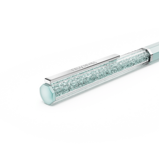 Crystalline ballpoint pen, Blue lacquered, Chrome plated