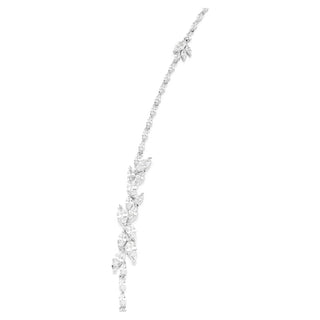 Mesmera strandage, Marquise cut, White, Rhodium plated