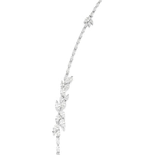 Mesmera strandage, Marquise cut, White, Rhodium plated