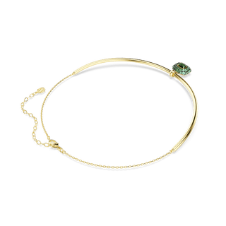 Sublima choker, Octagon cut, Green, 18K gold finish