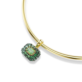 Sublima choker, Octagon cut, Green, 18K gold finish