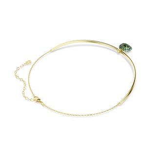 Sublima choker, Octagon cut, Green, 18K gold finish
