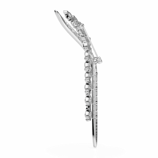 Mesmera brooch, Mixed cuts, White, Rhodium plated