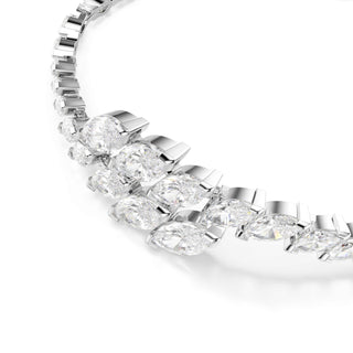 Mesmera set, Set (3), Marquise cut, White, Rhodium plated