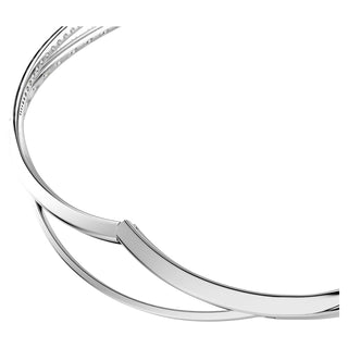 Vienna necklace, Mixed cuts, White, Rhodium plated