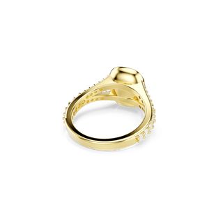 Una Angelic ring, Cushion cut, White, 18K gold finish