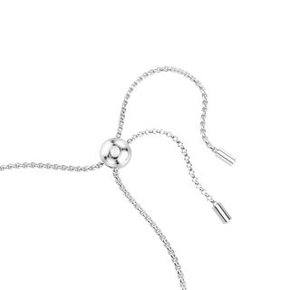 Matrix bracelet, Round cut, Pink, Rhodium plated