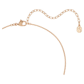 Matrix necklace, Round cut, White, 18K rose gold finish