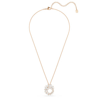 Mesmera pendant, Marquise cut, White, 18K rose gold finish
