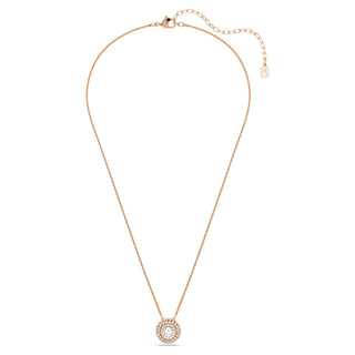 Sublima pendant, Round cut, White, 18K rose gold finish