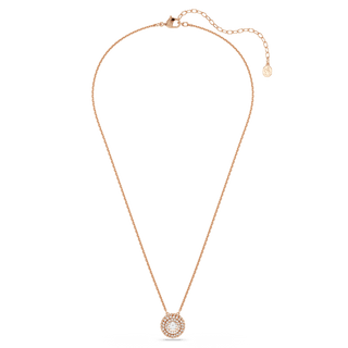 Sublima pendant, Round cut, White, 18K rose gold finish