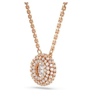 Sublima pendant, Round cut, White, 18K rose gold finish