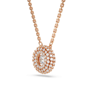 Sublima pendant, Round cut, White, 18K rose gold finish