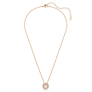 Sublima pendant, Round cut, White, 18K rose gold finish