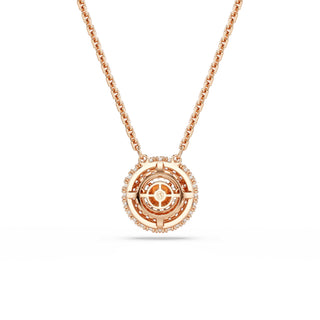 Sublima pendant, Round cut, White, 18K rose gold finish