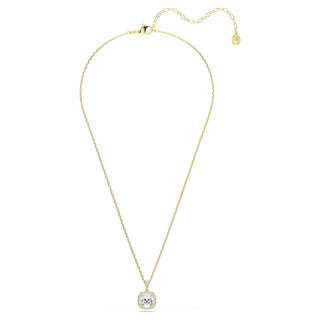 Una Angelic pendant, Cushion cut, White, 18K gold finish