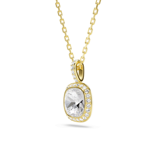 Una Angelic pendant, Cushion cut, White, 18K gold finish
