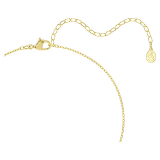 Una Angelic pendant, Cushion cut, White, 18K gold finish