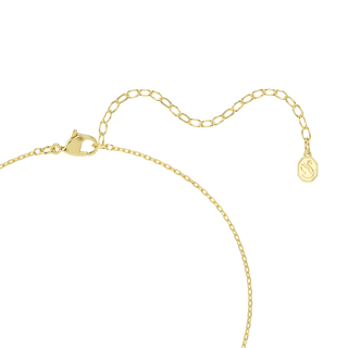 Una Angelic pendant, Cushion cut, White, 18K gold finish