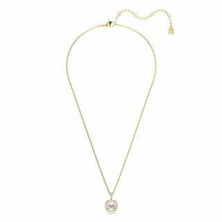 Una Angelic pendant, Cushion cut, White, 18K gold finish