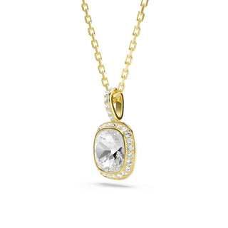 Una Angelic pendant, Cushion cut, White, 18K gold finish