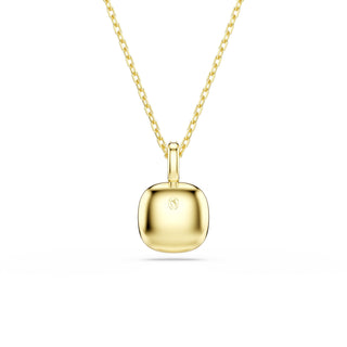 Una Angelic pendant, Cushion cut, White, 18K gold finish