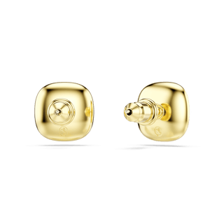 Una Angelic stud earrings, Cushion cut, White, 18K gold finish
