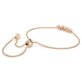 Mesmera bracelet, Mixed cuts, White, 18K rose gold finish