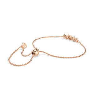 Mesmera bracelet, Mixed cuts, White, 18K rose gold finish