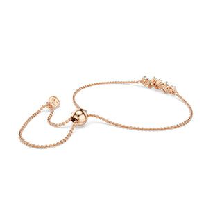 Mesmera bracelet, Mixed cuts, White, 18K rose gold finish