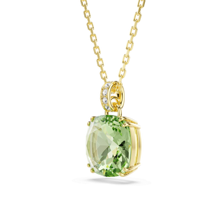 Millenia pendant, Cushion cut, Green, 18K gold finish