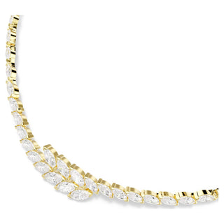 Mesmera set, Set (2), Marquise cut, White, 18K gold finish