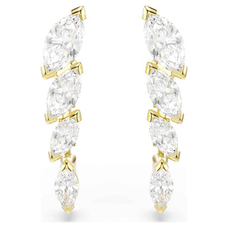 Mesmera set, Set (2), Marquise cut, White, 18K gold finish