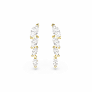 Mesmera set, Set (2), Marquise cut, White, 18K gold finish