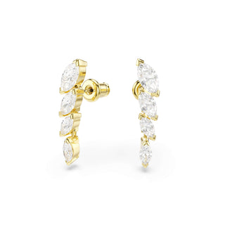 Mesmera set, Set (2), Marquise cut, White, 18K gold finish