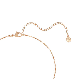 Swan pendant, Mixed cuts, Swan, Black, 18K rose gold finish
