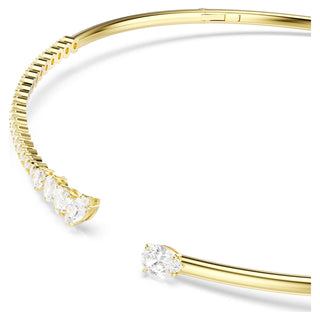 Mesmera choker, Mixed cuts, White, 18K gold finish