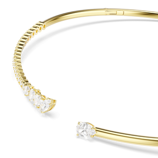 Mesmera choker, Mixed cuts, White, 18K gold finish