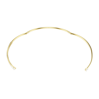 Mesmera choker, Mixed cuts, White, 18K gold finish